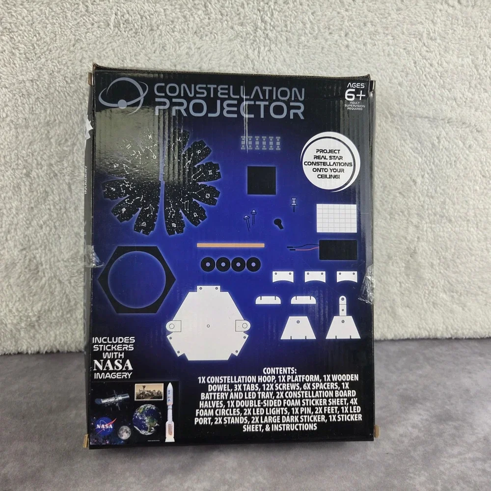 NASA Constellation Projector & Magic Rocks Instant Crystal Growing Kit Bundle